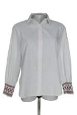 camisa Renner feminina branca com bordado