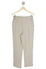 calça de tecido C&A feminina bege com cós com elástico