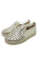 sapato Bottero feminino dourado metalizado