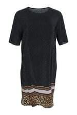 Vestido Animale em seda azul estampado