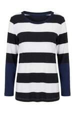 Camiseta Feminina Cos Manga Longa Listrada 