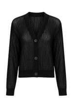 Cardigan Uniqlo feminino em tricot preto