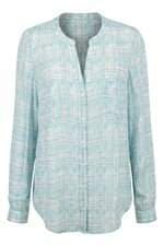 Camisa em Seda Feminina Joie Azul Xadrez