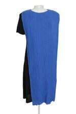 Vestido Tricô Mara Mac sobreposto bicolor