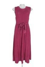Vestido Tricô Fillity feminino rosa com faixa na cintura