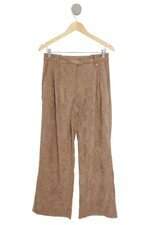 calça em veludo cotelê Renner feminina marrom com pregas