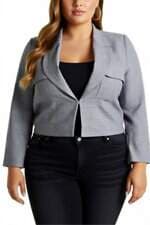 blazer cropped em alfaiataria Renner feminino cinza