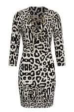 vestido Calvin Klein feminino animal print com corrente