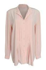 Camisa feminina Achados Repassa rosa com pregas