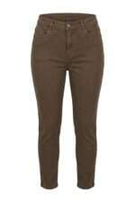 Calça de sarja feminina Ink verde