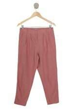 Calça Hering feminina rosa com pregas