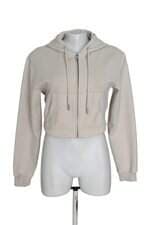 Casaco Cropped Zara feminino bege