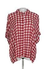 camisa souq feminina vermelha xadrez