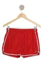 shorts Zara kids vermelho com forro