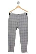 Calça Cinza Xadrez Zara Feminina 