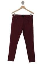 Calça de sarja H&M skinny vinho