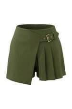 Minissaia Charry feminina verde com pregas