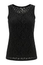 regata Cori feminina preta com renda 