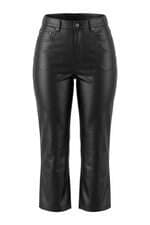 Calça Reta Feminina Zara em PU Preta 