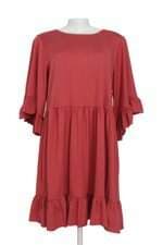 Vestido Zinzane rosa com babado