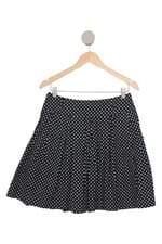 Saia ilimitada preta com poás