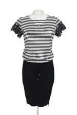 Vestido Hadaza preto e branco com recortes