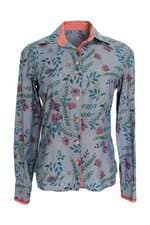 Camisa Dudalina feminina azul