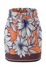 Minissaia Farm feminina estampada cós com elástico