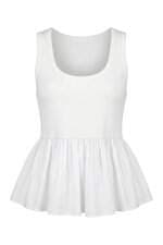 Regata Feminina Zara Babado Branca