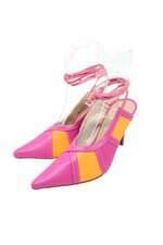 Scarpin Dara rosa e laranja
