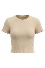 Camiseta Feminina Zara bege