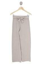 Calça Zara feminina bege com faixa na cintura