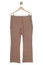 calça de tecido flare Bobstore feminina rosa