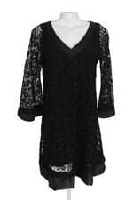 vestido Liquido feminino preto com forro