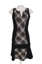 vestido enzo feminino preto com recortes