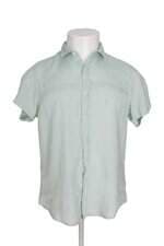 Camisa Linho Zak masculina verde Pastel 