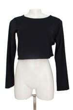 Blusa Cropped Ausar feminina preta