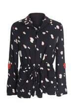 Blusa Canal feminina azul estampada