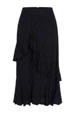 Saia Zara feminina azul marinho com babado