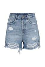 shorts jeans Feminino Zara azul