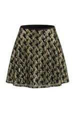 Saia Curta André Lima Preta com Paetê