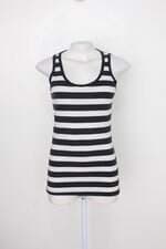 Blusa Regata carrefour feminina listrada branca e preta