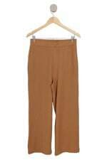Calça de tecido feminina marrom