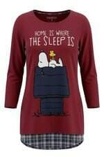 camisola  Peanuts feminina vermelha