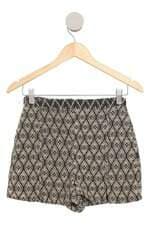 Shorts Pop up Store bege e preto