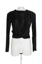 Blusa devorê Marina & Gabriella preta