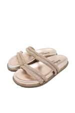 rasteirinha Usaflex feminina rosa com strass