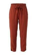 Calça Zara feminina terra cota cós com elástico e franzido