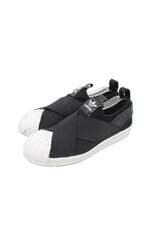 Slip On Adidas feminino preto com ajuste por elástico