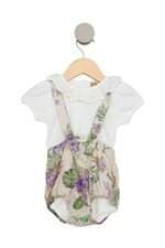 Conjunto Up Baby kids off white floral